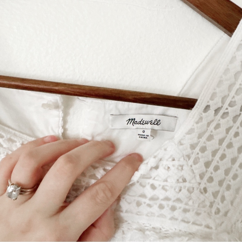 Madewell White Crochet Detail dress - Picture 2 of 4